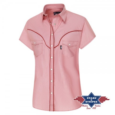 Camisa cowboy rosa mujer