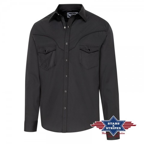 Camisa básica negra western Stars & Stripes