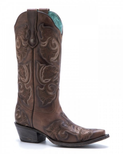 Corral Red Cowhide Cowgirl Boots - Snip Toe – Dallas Wayne Boot
