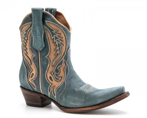 Blue country line dance booties