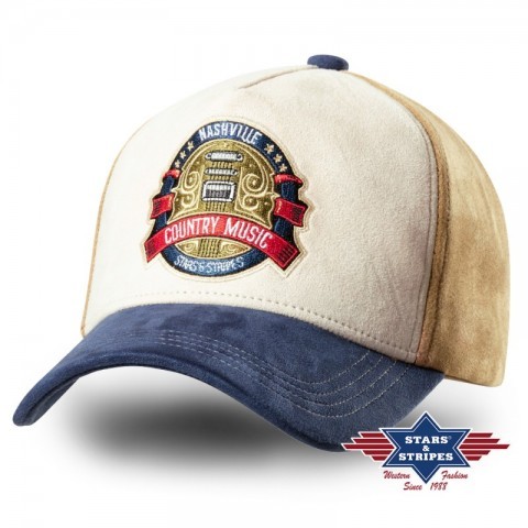 Gorra vaquera tricolor con bordados musica country Nashville Stars and stripes disponible en tienda online Corbeto